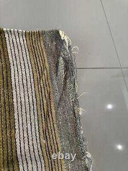 Tapis couverture en laine tissé à la main Navajo antique indien d'Amérique 58 X 26 LIRE