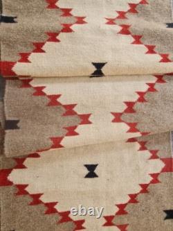 Tapis de couloir kilim navajo du sud-ouest, tribal amérindien en laine, 3×10 pieds