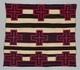 Tapis En Laine Du Sud-ouest De Style Couverture De Chef Navajo Rouge, Tapis Am&eacute;rindien, 5 X 4 Pieds