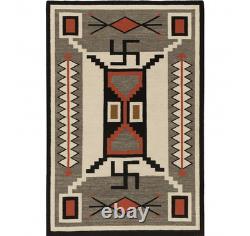 Tapis en laine tissé à la main Navajo 5x8 pieds Collection Western Tapis de style amérindien