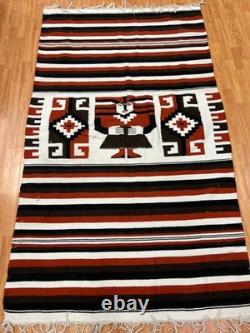 Tapis oriental tissé à la main Navajo amérindien de 4' x 7'
