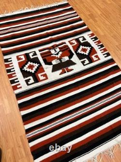 Tapis oriental tissé à la main Navajo amérindien de 4' x 7'
