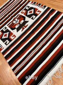 Tapis oriental tissé à la main Navajo amérindien de 4' x 7'