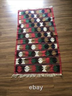 Tapis tissé à la main vintage Navajo Amérindien