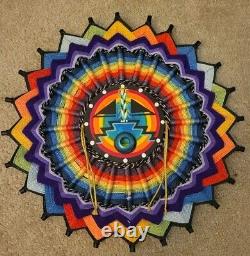 Tissage de l'œil de Dieu arc-en-ciel amérindien Navajo Choctaw fait main