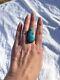 Translate This Title In French: Bague En Argent Sterling Et Turquoise Amérindienne Navajo, Taille 7 1/2, Neuve.