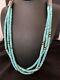 Usa Native American Navajo Sterling 3s Turquoise Heishi Collier 24 13299
