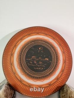 Vase à graines Navajo gravé vintage signé Susie Charlie 11D x 6H