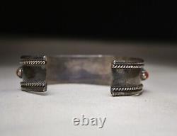 Vintage Native American Navajo Sterling Argent Châle Bracelet