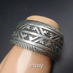 Vintage Navajo Argent Sterling Cuff Bracelet Par Tommy Et Rosita Singer