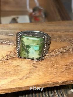 Vintage Rare Victor Moses Begay Navajo Sterling Turquose Anneau