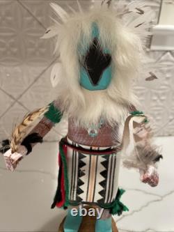 Vintage amérindien ? Poupée Kachina Danseur Aigle Navajo fait main 11,5 pouces