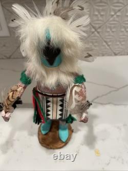 Vintage amérindien ? Poupée Kachina Danseur Aigle Navajo fait main 11,5 pouces