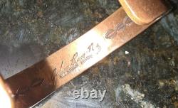 Vtg Johnathon Nez Navajo Amérindien Bracelet en cuivre et argent sterling